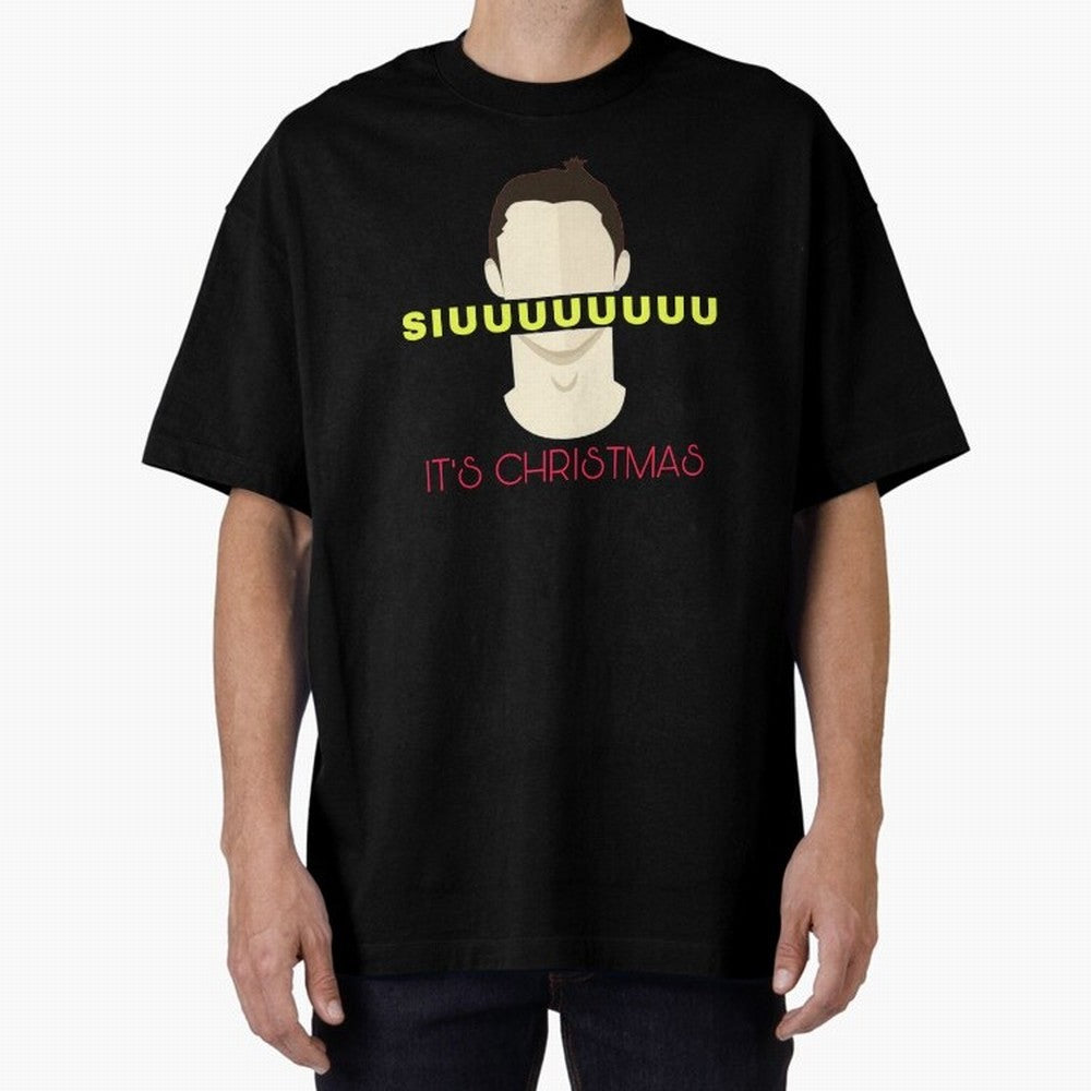 Siuuu it¡¯s Christmas CR7 Oversized T-Shirt Get Ready for the FIFA World Cup 2026 USA Canada Mexico Journey through Mbappe and Neymar Highlights, Argentina Pride, Vintage Soccer Flavor, Modern Football Stars, National Flags and Final Night Emotion;