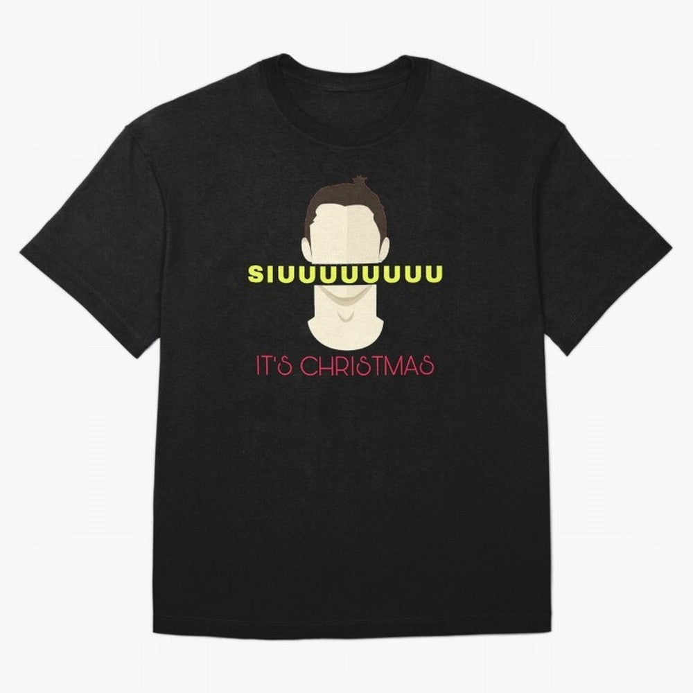 Siuuu it¡¯s Christmas CR7 Oversized T-Shirt Get Ready for the FIFA World Cup 2026 USA Canada Mexico Journey through Mbappe and Neymar Highlights, Argentina Pride, Vintage Soccer Flavor, Modern Football Stars, National Flags and Final Night Emotion;