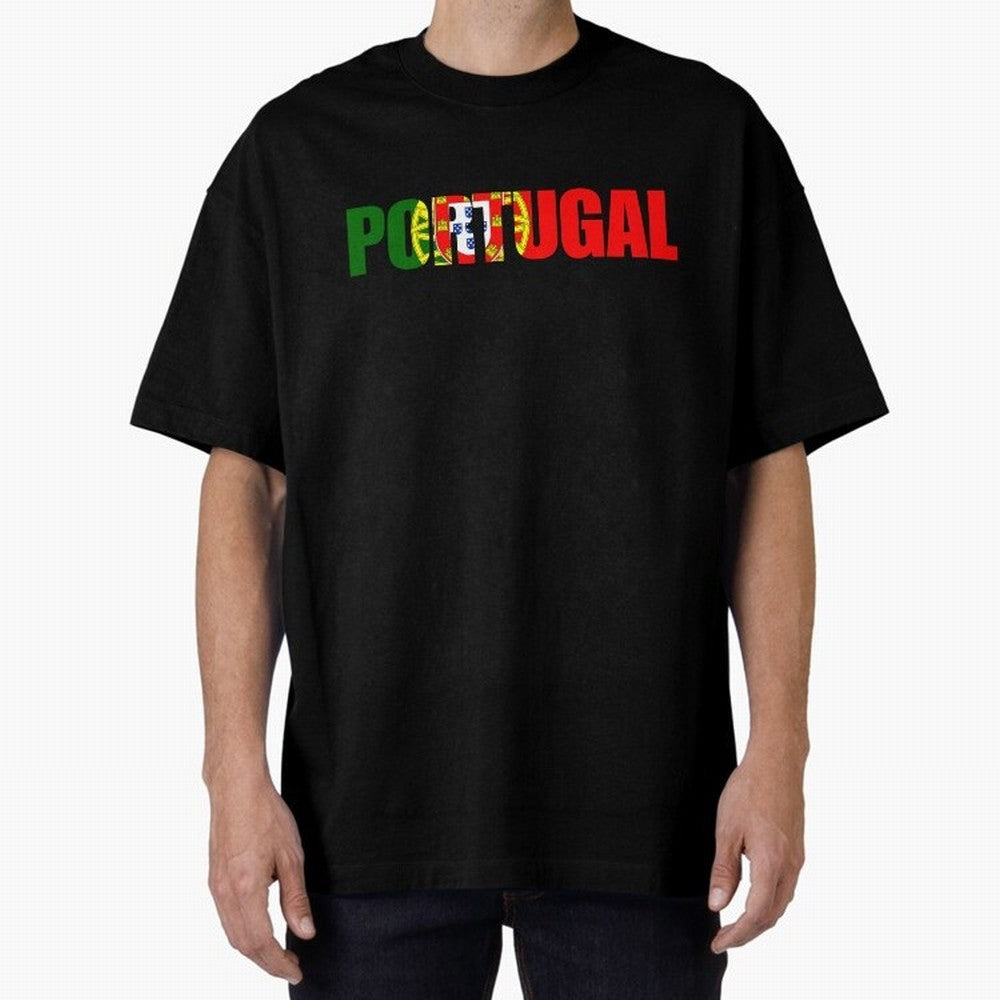 Portugal Country Oversized T-Shirt Capture FIFA World Cup 2026 Group Stage Connected to Neymar, Brazil, Portugal and Argentina Energy, Match Day Excitement, Supporter Culture, Golden Goals and Global Football Passion; Made for Die Hard Supporters,