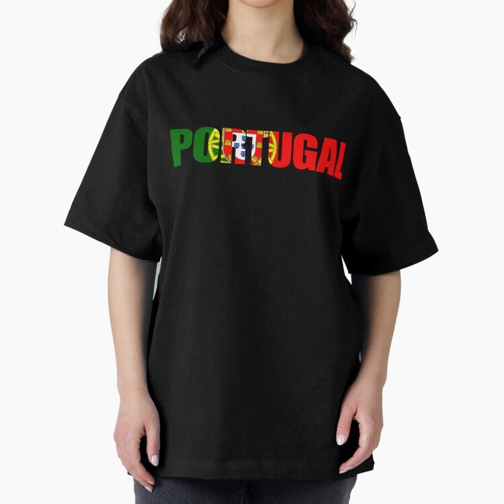 Portugal Country Oversized T-Shirt Capture FIFA World Cup 2026 Group Stage Connected to Neymar, Brazil, Portugal and Argentina Energy, Match Day Excitement, Supporter Culture, Golden Goals and Global Football Passion; Made for Die Hard Supporters,