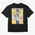 Cristiano Ronaldo Real Madrid Wall Art Oversized T-Shirt Bring FIFA World Cup 2026 for Fans of Cristiano Ronaldo, Haaland and CR7 and France, Bringing Goal Celebration Energy, Supporter Heritage, Football Icons and Worldwide Tournament Joy; Ideal