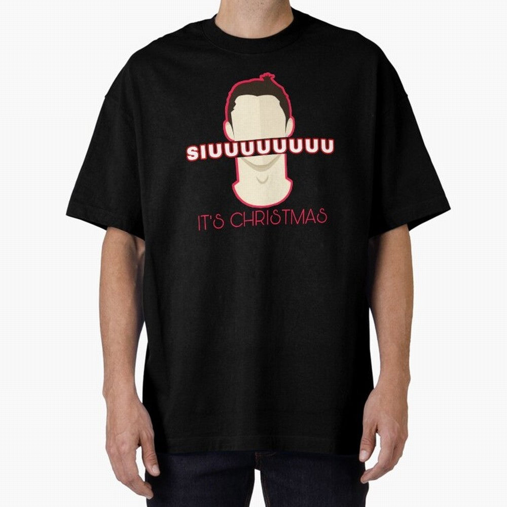 Siuuu it¡¯s Christmas CR7 funnu Oversized T-Shirt Embrace Global Football Passion for FIFA World Cup 2026 Group Stage, with Messi, Brazil, Classic Soccer Heritage, Championship Pressure, Fan Loyalty and International Pride; Created for Match Day