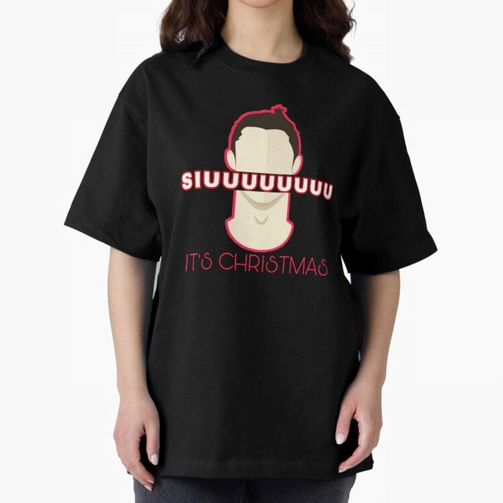 Siuuu it¡¯s Christmas CR7 funnu Oversized T-Shirt Embrace Global Football Passion for FIFA World Cup 2026 Group Stage, with Messi, Brazil, Classic Soccer Heritage, Championship Pressure, Fan Loyalty and International Pride; Created for Match Day