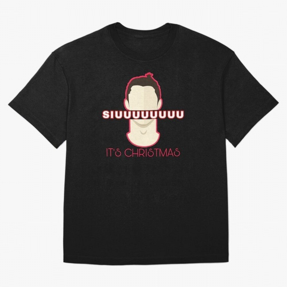 Siuuu it¡¯s Christmas CR7 funnu Oversized T-Shirt Embrace Global Football Passion for FIFA World Cup 2026 Group Stage, with Messi, Brazil, Classic Soccer Heritage, Championship Pressure, Fan Loyalty and International Pride; Created for Match Day
