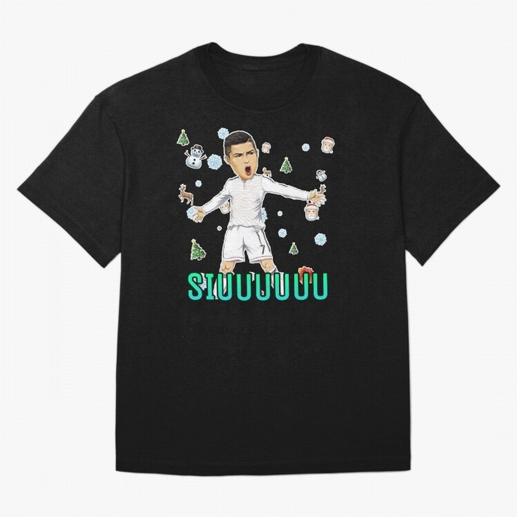 Siuuu christmas CR7 Oversized T-Shirt Follow Every Goal of FIFA World Cup 2026 Group Stage for Fans of Neymar and Brazil, Portugal and Argentina, Bringing Championship Spirit, Famous Goals, Roaring Crowds and International Football Unity; Perfect