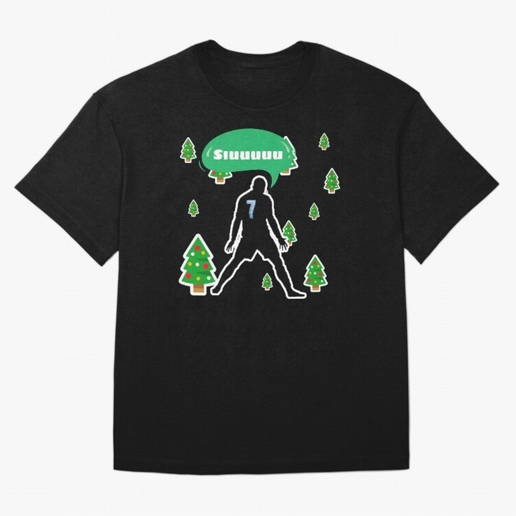 Christmas siuuu Cristiano ronaldo Oversized T-Shirt Bring Champion Energy into FIFA World Cup 2026 Featuring CR7, Brazil Energy, Sports Nostalgia, International Competition, Famous Players and Unforgettable Victories; Ideal for Passionate Fans Who