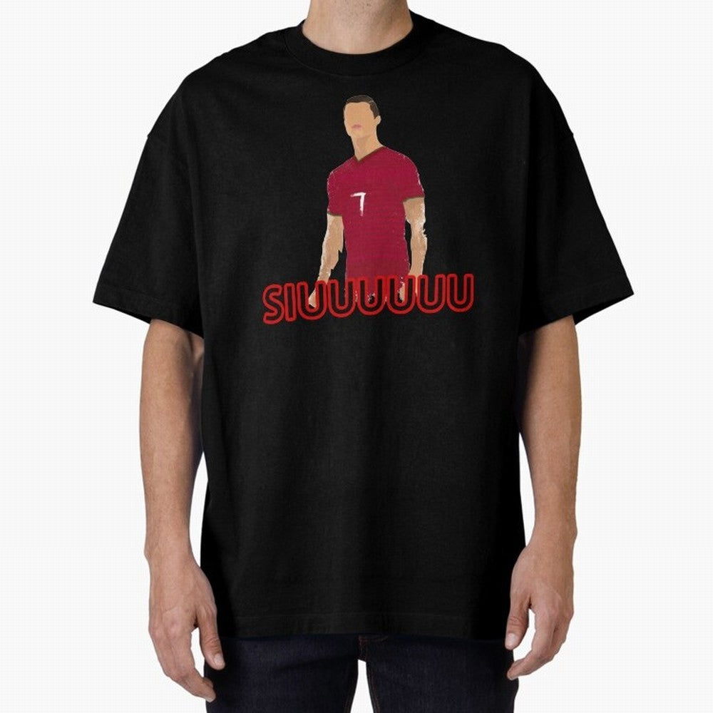 Siuuu Cristiano ronaldo goal Oversized T-Shirt Spotlight FIFA World Cup 2026 Group Stage Highlighting Cristiano Ronaldo, England Energy, Classic Soccer Heritage, Championship Pressure, Fan Loyalty and International Pride; Ideal for Passionate Fans