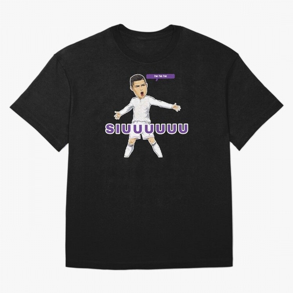Hehehe siuuu Oversized T-Shirt Celebrate Global Passion for the FIFA World Cup 2026 Group Stage Journey through CR7 and Messi Highlights, Argentina, France and Brazil Pride, Vintage Soccer Flavor, Modern Football Stars, National Flags and Final