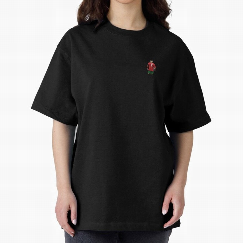 Cristiano Ronaldo CR7 Oversized T-Shirt Honor Global Football Passion for FIFA World Cup 2026, Inspired by Messi and Cristiano Ronaldo, Portugal, Sports Nostalgia, International Competition, Famous Players and Unforgettable Victories; Perfect for