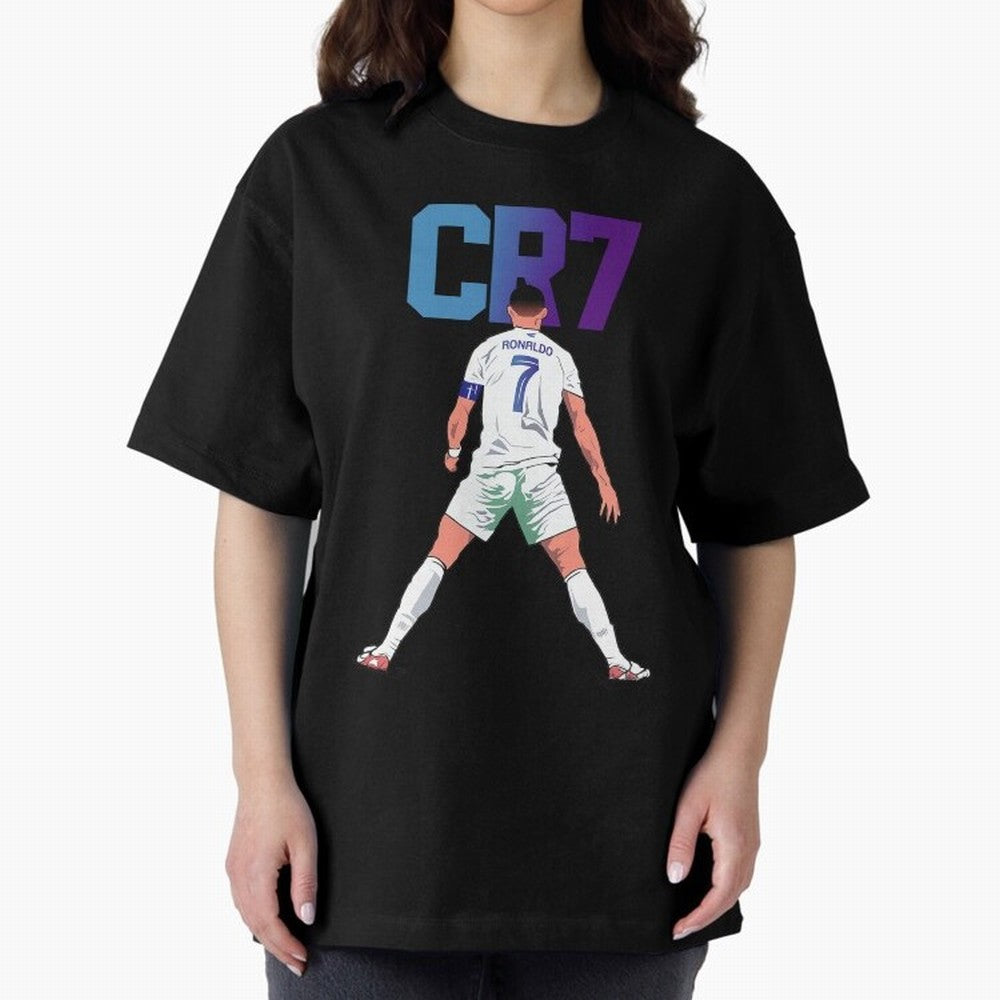 CR7 Oversized T-Shirt Relive FIFA World Cup 2026 Group Stage for Fans of Messi and Portugal, Bringing Worldwide Fan Energy, Dramatic Goals, Stadium Lights and Championship Celebrations; Great for Watch Parties, Sports Bars, Family Nights, Fan Clubs