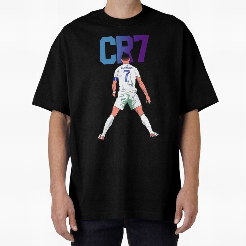 CR7 Oversized T-Shirt Relive FIFA World Cup 2026 Group Stage for Fans of Messi and Portugal, Bringing Worldwide Fan Energy, Dramatic Goals, Stadium Lights and Championship Celebrations; Great for Watch Parties, Sports Bars, Family Nights, Fan Clubs