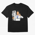Ronaldo Throphy Oversized T-Shirt Show Up for the Glory of Global Football Passion for FIFA World Cup 2026, Highlighting CR7 and Messi, Netherlands, Vintage Soccer Flavor, Modern Football Stars, National Flags and Final Night Emotion; Built for