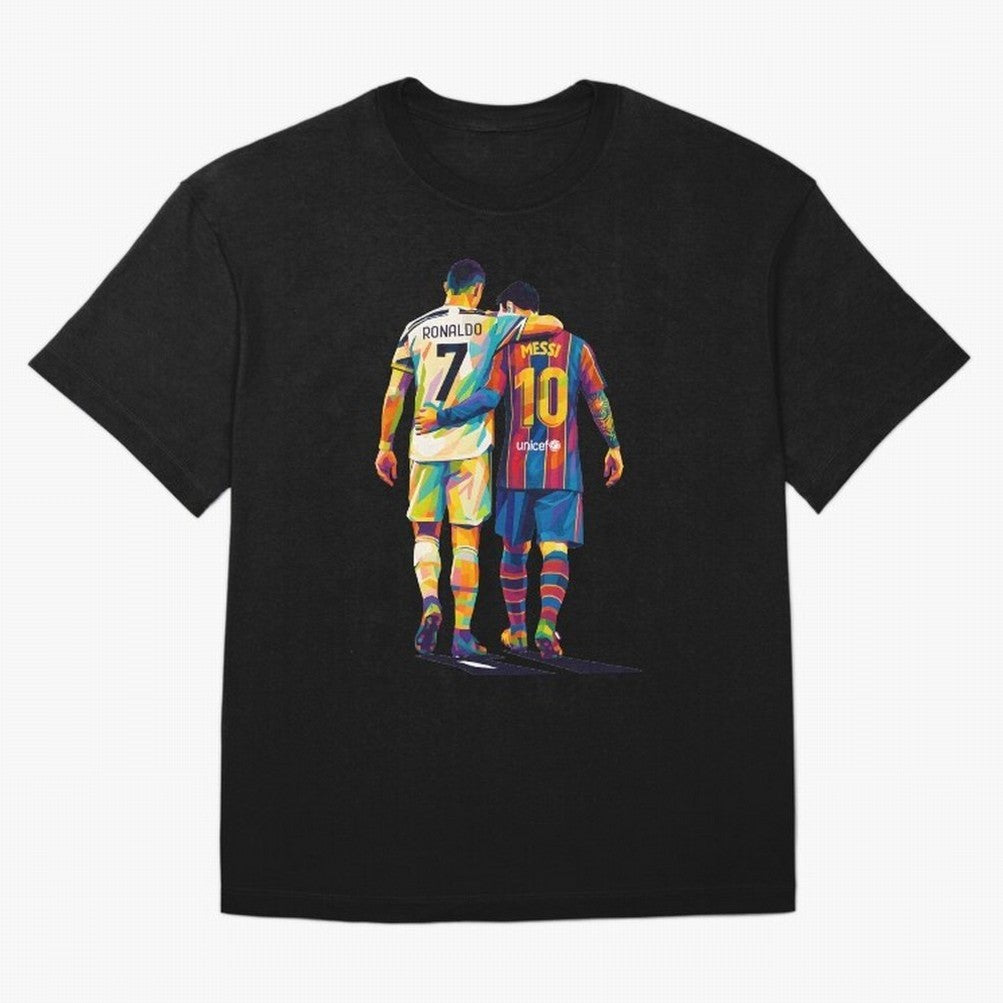 Cristiano Ronaldo & Messi Oversized T-Shirt Carry National Pride through FIFA World Cup 2026 USA Canada Mexico Spirit, Filled with England and Germany, Messi, CR7 and Mbappe, Sports Nostalgia, International Competition, Famous Players and
