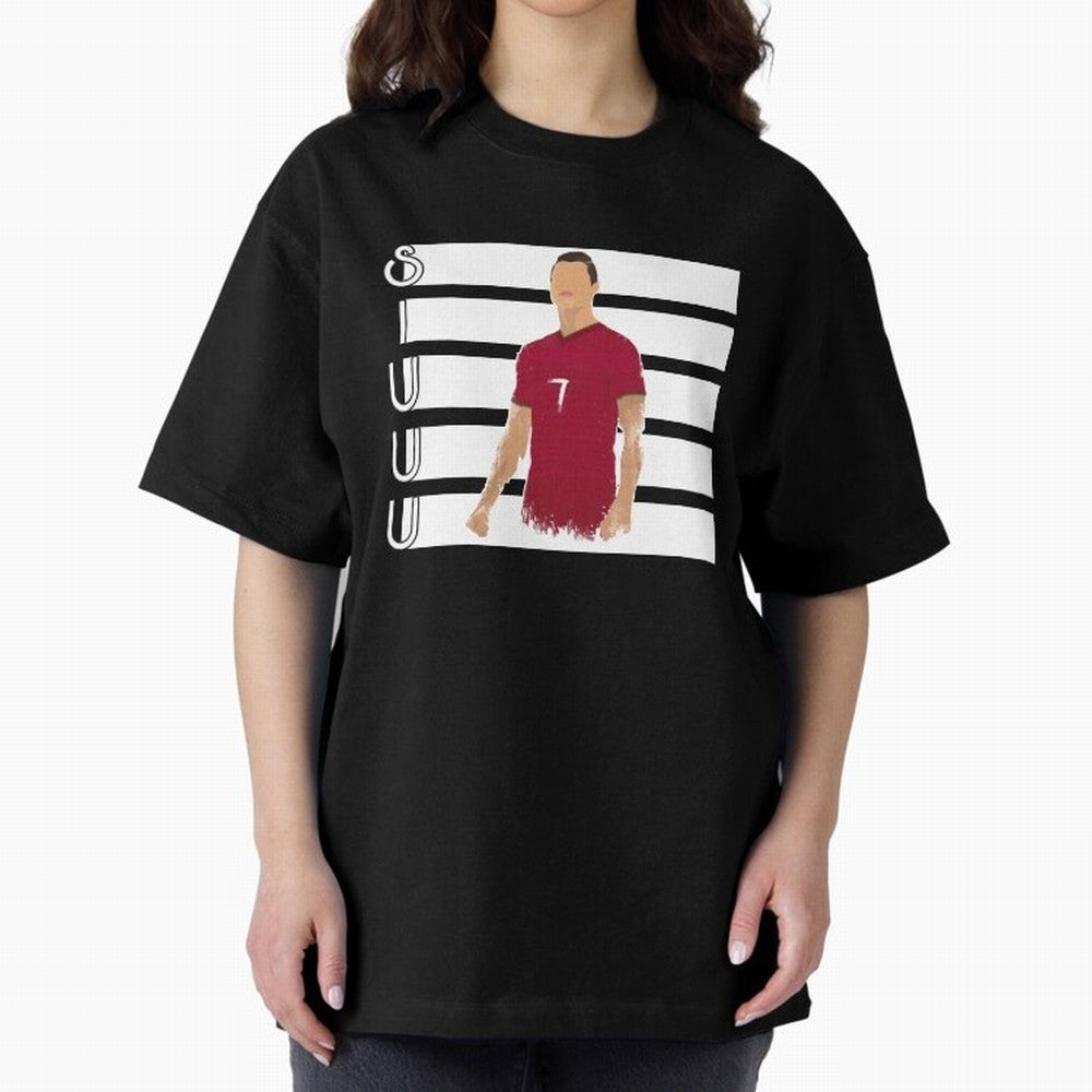 Siuuu cr7 funny goal Oversized T-Shirt Celebrate FIFA World Cup 2026 Spirit, with Portugal, Spain and Germany, Haaland, Game Day Rituals, Football Legends, Country Pride and the Road to the Final; Great for Watch Parties, Sports Bars, Family