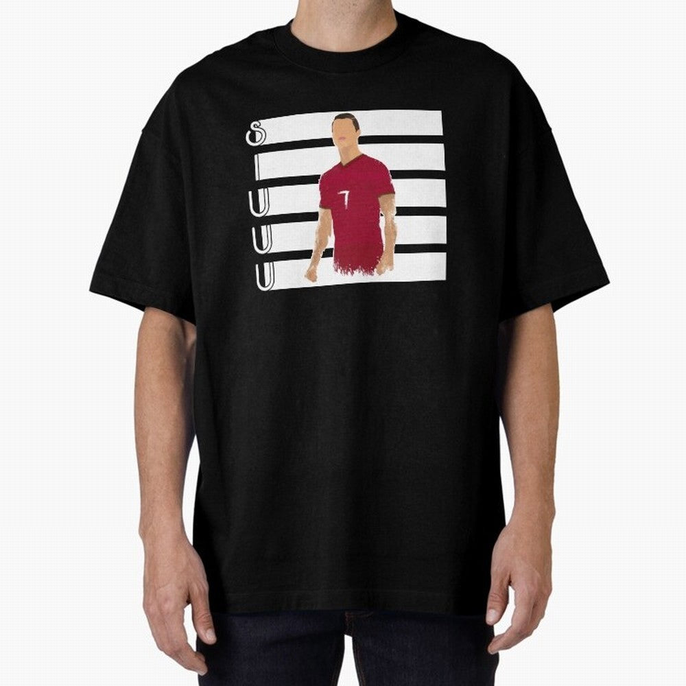 Siuuu cr7 funny goal Oversized T-Shirt Celebrate FIFA World Cup 2026 Spirit, with Portugal, Spain and Germany, Haaland, Game Day Rituals, Football Legends, Country Pride and the Road to the Final; Great for Watch Parties, Sports Bars, Family