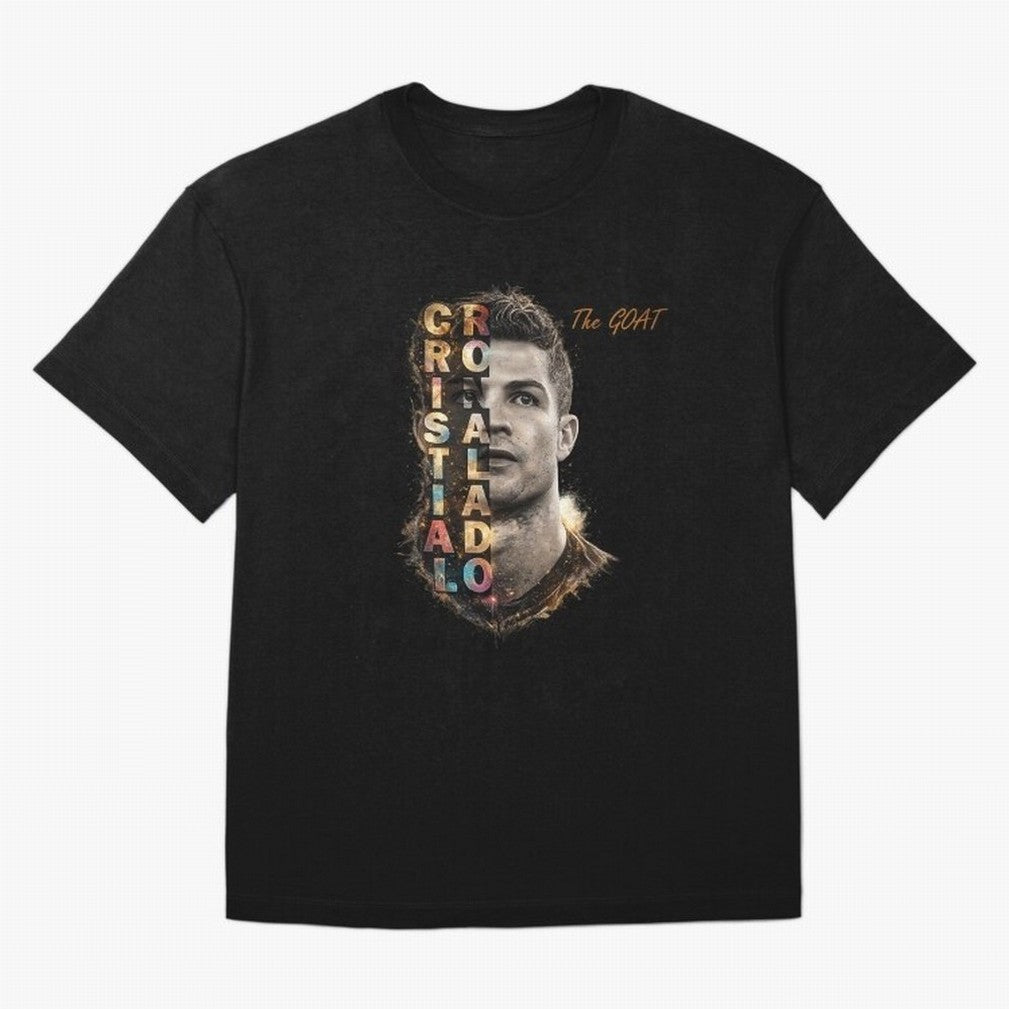 Cristiano Ronaldo Multicolor GOAT Oversized T-Shirt Turn Every Weekend Toward Match Day Hype around FIFA World Cup 2026 Group Stage, Mbappe and Neymar, Spain and Netherlands, Fan Favorite Moments, National Team Passion, Big Match Drama and Soccer