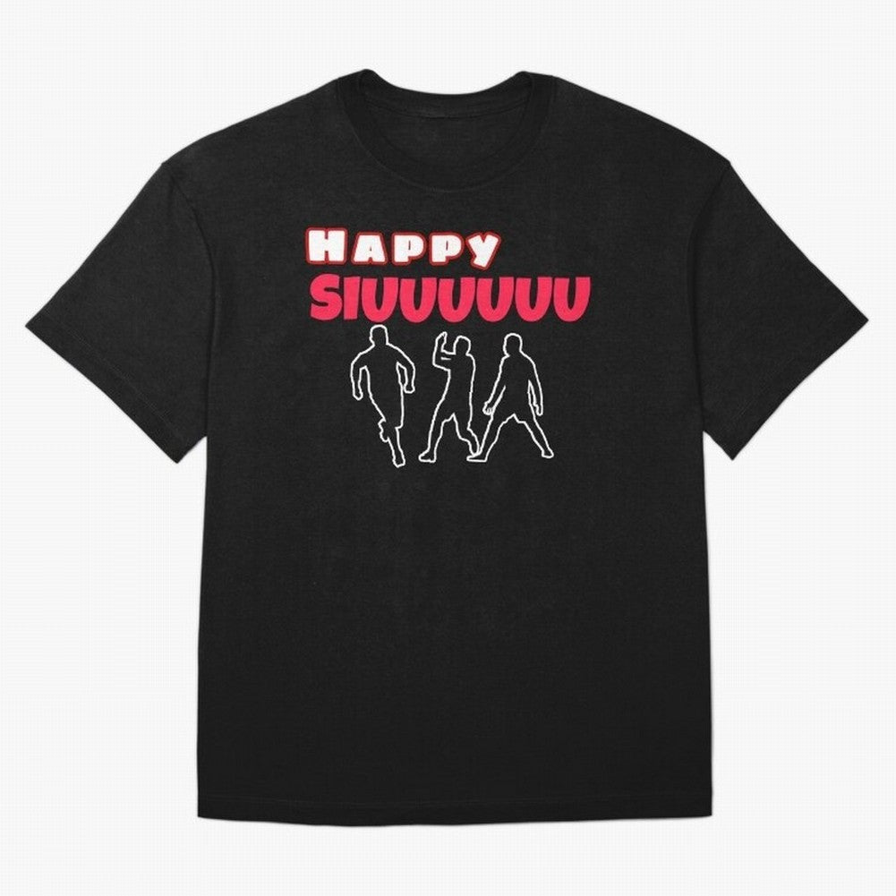 Happy siuuu CR7 goal Oversized T-Shirt Represent Football Lovers during FIFA World Cup 2026 USA Canada Mexico for Fans of Mbappe and Brazil, Bringing Supporter Pride, Iconic Celebrations, Legendary Names and Global Match Day Energy; Ideal for