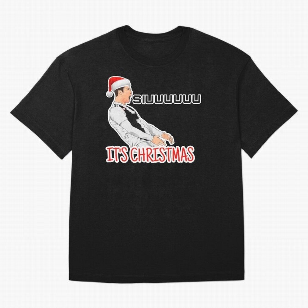 Siuuu it¡¯s Christmas CR7 funny Oversized T-Shirt Fuel Your Fan Pride for Global Football Passion for FIFA World Cup 2026 USA Canada Mexico, Celebrating Mbappe, Argentina, Sports Nostalgia, International Competition, Famous Players and