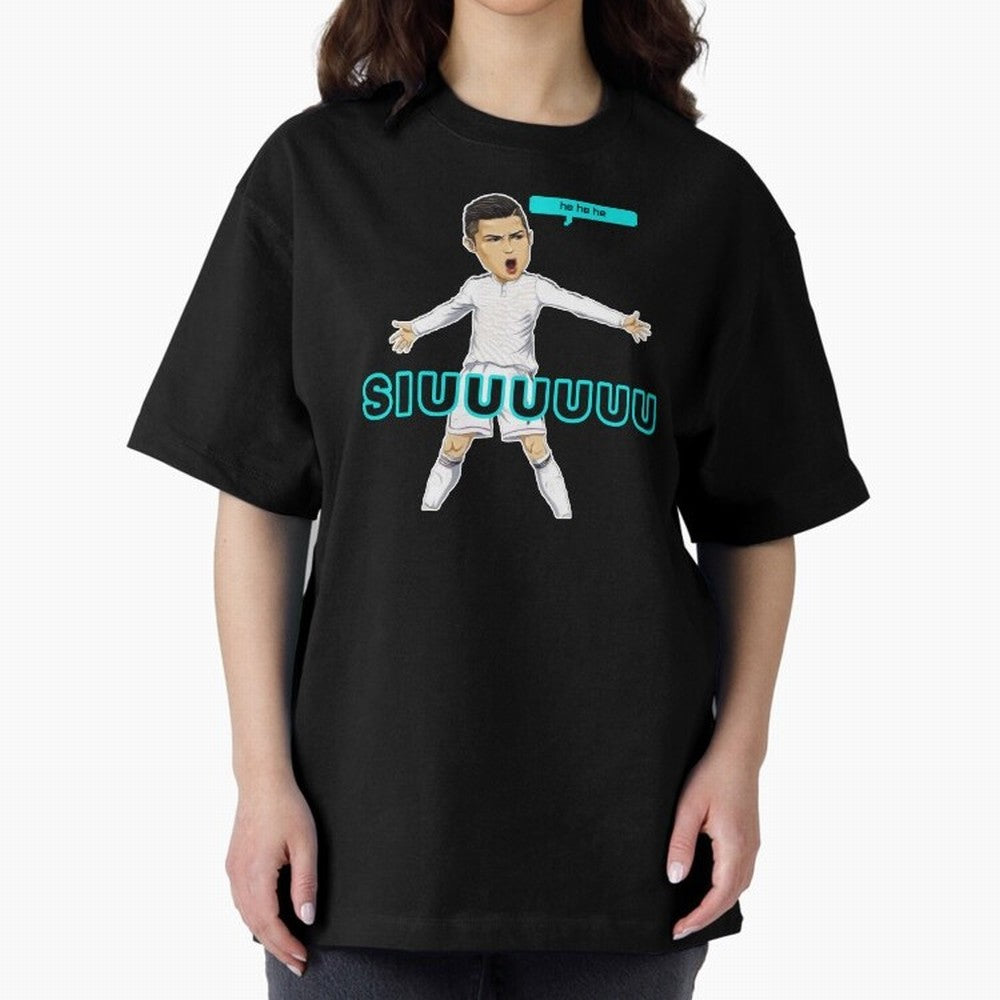 Hehehe siuuu Oversized T-Shirt Feel International Energy from FIFA World Cup 2026 USA Canada Mexico Spirit, Capturing Argentina and Brazil, Messi, Championship Spirit, Famous Goals, Roaring Crowds and International Football Unity; Ideal for