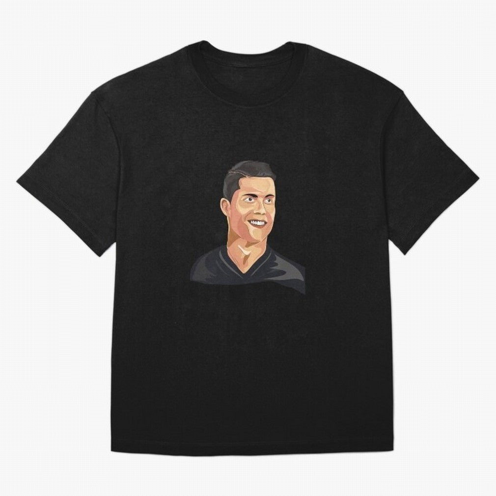Cristiano Ronaldo Vector Art Graphics Design Oversized T-Shirt Celebrate Football Heritage in FIFA World Cup 2026 USA Canada Mexico for Fans of Messi, Neymar and Mbappe and Argentina, Bringing Soccer Culture, Superstar Moments, National Team Dreams