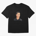 Cristiano Ronaldo Vector Art Graphics Design Oversized T-Shirt Celebrate Football Heritage in FIFA World Cup 2026 USA Canada Mexico for Fans of Messi, Neymar and Mbappe and Argentina, Bringing Soccer Culture, Superstar Moments, National Team Dreams