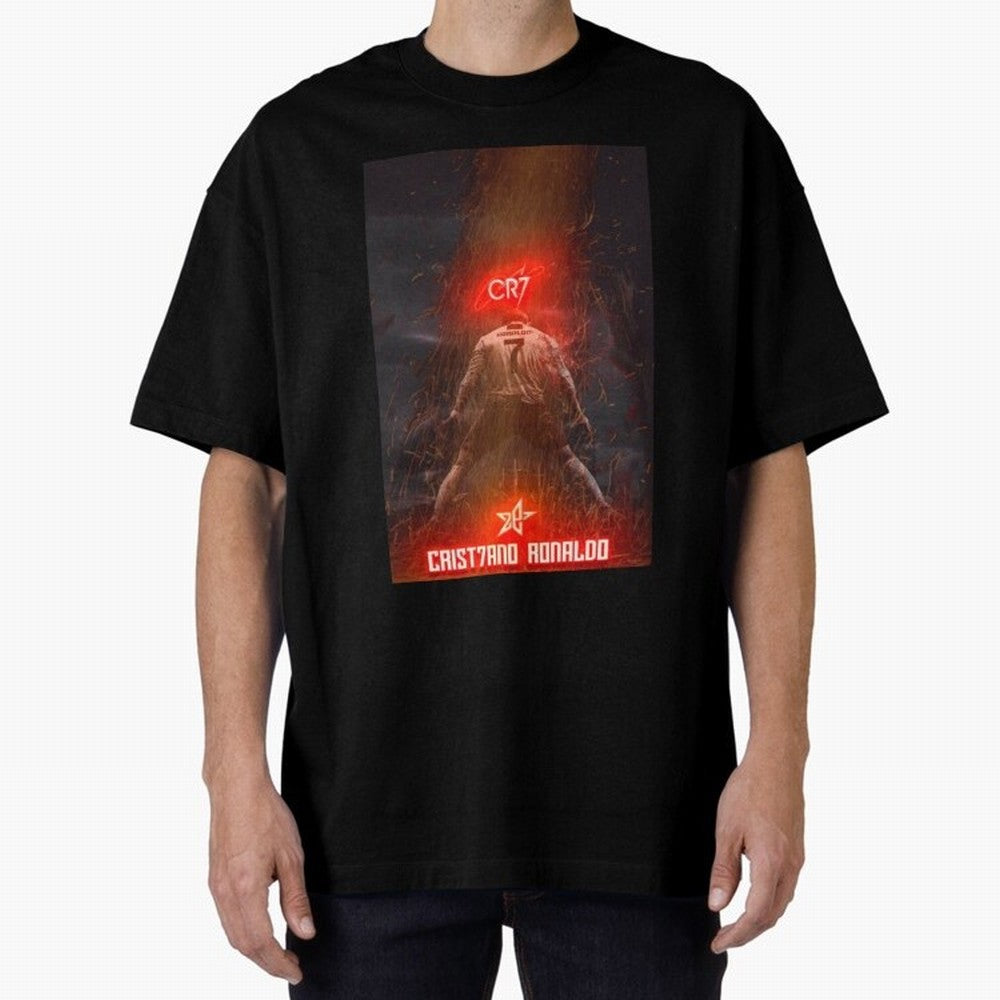 CR7 - CRISTIANO RONALDO Oversized T-Shirt Support Your Favorite Stars during Global Football Passion for FIFA World Cup 2026, Connected to Messi, Spain and Netherlands, Football Festival Excitement, Trophy Ambitions, Country Rivalries and Star