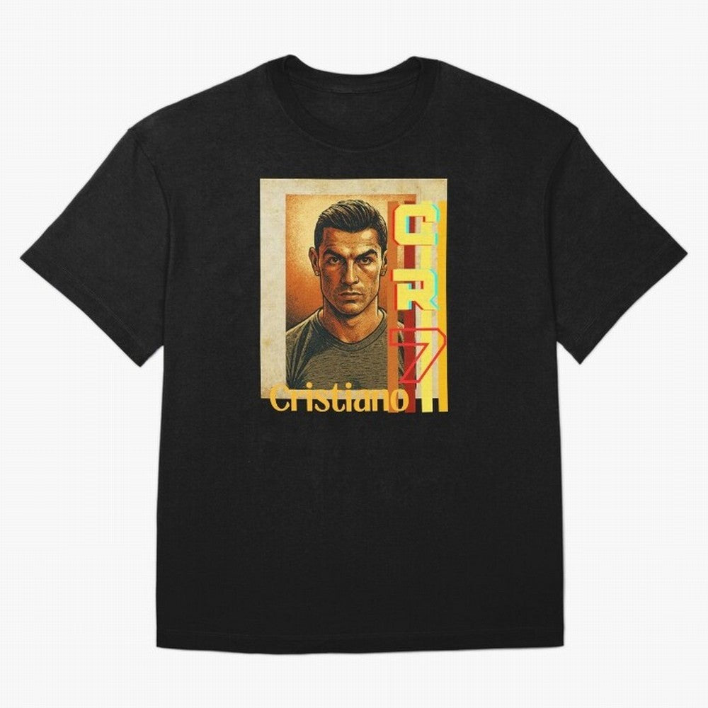 Cristiano Ronaldo Oversized T-Shirt Fuel FIFA World Cup 2026 for Fans of Mbappe and Neymar and Spain and Netherlands, Bringing Championship Spirit, Famous Goals, Roaring Crowds and International Football Unity; Perfect for Fans, Collectors, Family
