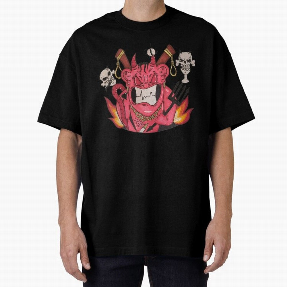Devil Graffit Oversized T-Shirt Honor the Football Icons of the FIFA World Cup 2026 Journey through Messi, CR7 and Mbappe Highlights, Argentina and Brazil Pride, Supporter Pride, Iconic Celebrations, Legendary Names and Global Match Day Energy;