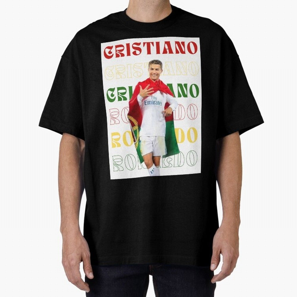Cristiano Ronaldo designs Oversized T-Shirt Bring FIFA World Cup 2026 Highlighting Messi, CR7 and Mbappe, Argentina Energy, Stadium Chants, National Pride, Trophy Dreams and Unforgettable Football Memories; Made for Die Hard Supporters, Soccer
