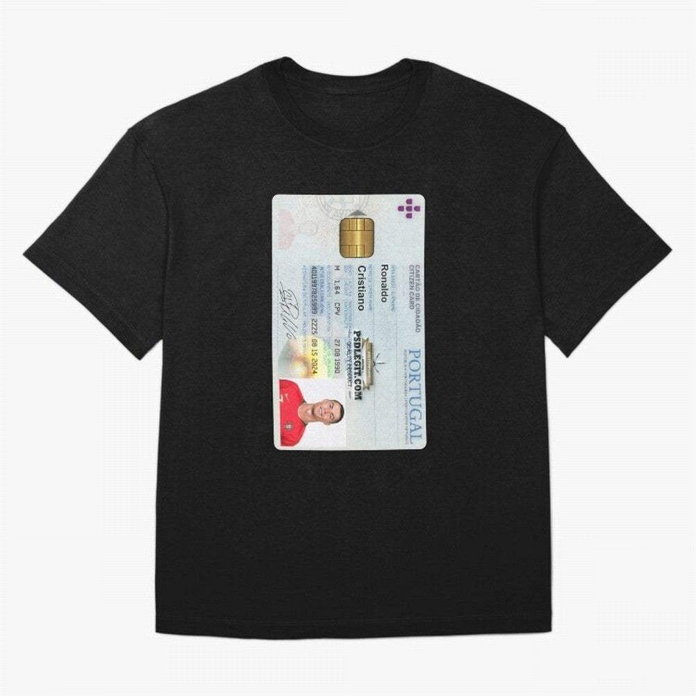 Cristiano Ronaldo CARD ID Oversized T-Shirt Upgrade FIFA World Cup 2026 USA Canada Mexico Capturing Haaland, Brazil, Portugal and Argentina Energy, Stadium Chants, National Pride, Trophy Dreams and Unforgettable Football Memories; Created for Match
