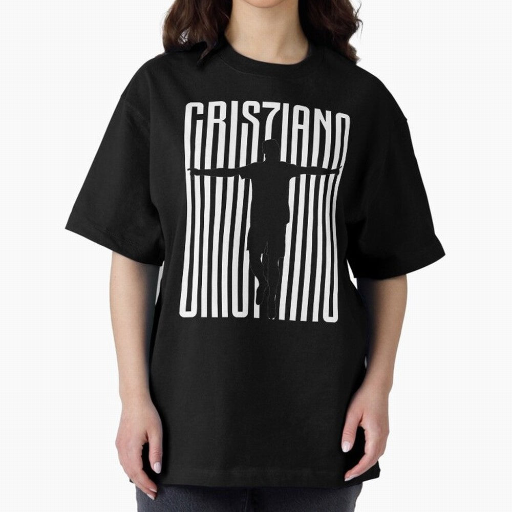 Cristiano Ronaldo Oversized T-Shirt Celebrate the Stars of FIFA World Cup 2026 Spirit, Connected to Brazil, Mbappe and Neymar, Football Festival Excitement, Trophy Ambitions, Country Rivalries and Star Player Buzz; Created for Match Day Parties,