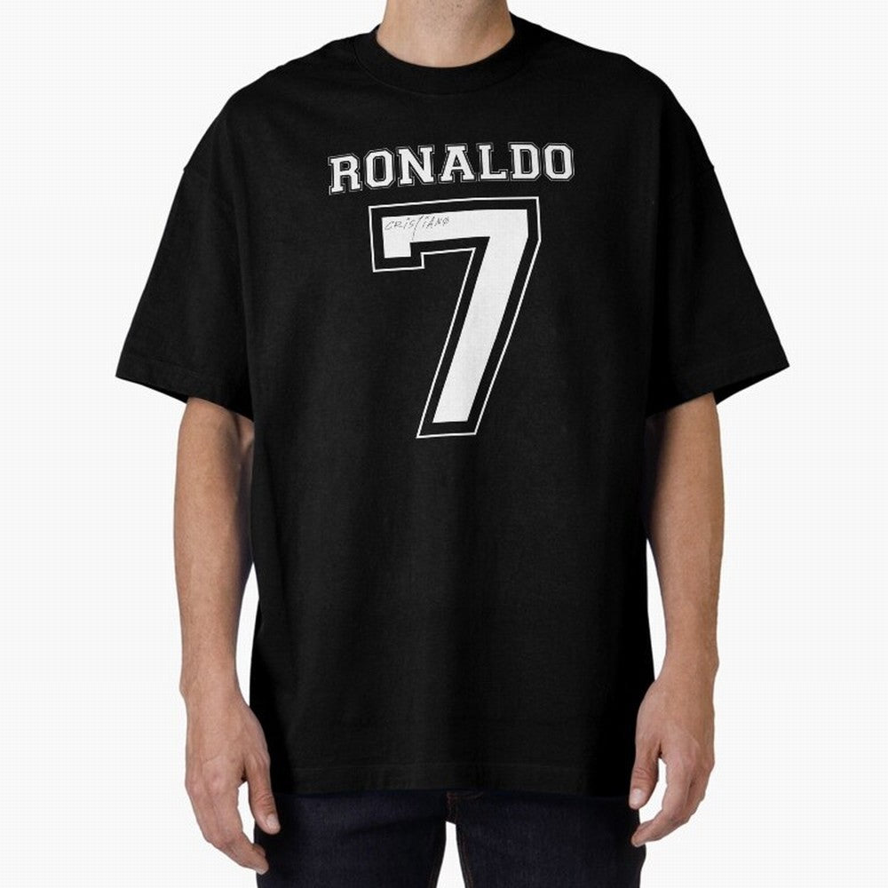 Cristiano Ronaldo Oversized T-Shirt Join FIFA World Cup 2026 Group Stage for Fans of Mbappe and France, Bringing Retro Football Energy, Iconic Rivalries, Trophy Chase Drama and Stadium Atmosphere; Ideal for Fans Who Follow Messi, Cristiano Ronaldo,