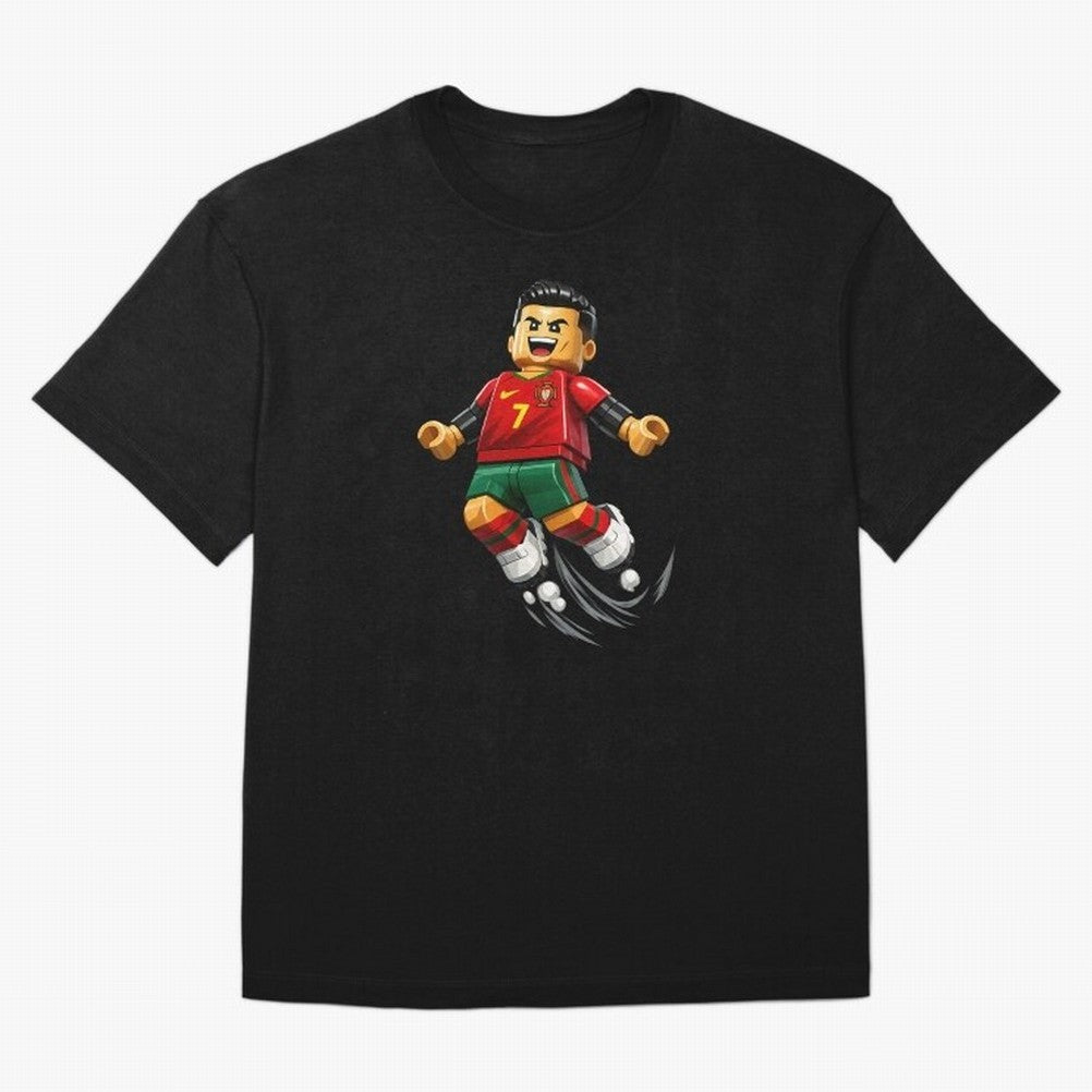 Cristiano Ronaldo. Siuuuuuu! Lego Mundial Oversized T-Shirt Celebrate Global Passion for FIFA World Cup 2026 Filled with Haaland, Portugal, Spain and Germany Energy, Global Supporter Spirit, Legendary Goals, National Colors and Tournament