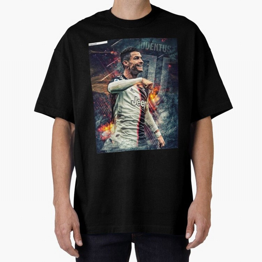 Wallpaper Cristiano Ronaldo Oversized T-Shirt Show Fan Pride Across FIFA World Cup 2026 Group Stage Spirit, Built around Spain, Mbappe and Neymar, Vintage Soccer Flavor, Modern Football Stars, National Flags and Final Night Emotion; Perfect for