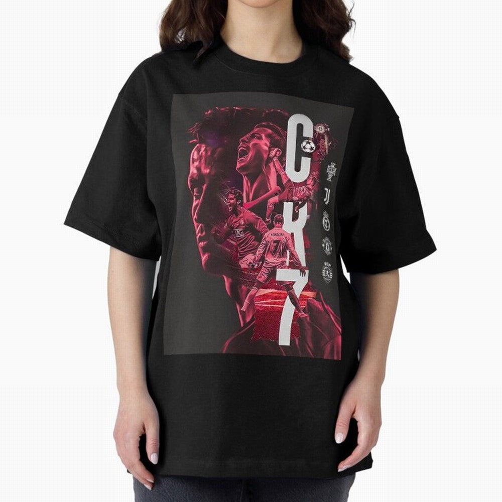 CR7 Oversized T-Shirt Make Memories around Match Day Hype around FIFA World Cup 2026 Group Stage, CR7 and Messi, France, Game Day Rituals, Football Legends, Country Pride and the Road to the Final; Great for Supporters Who Love Legendary Players,