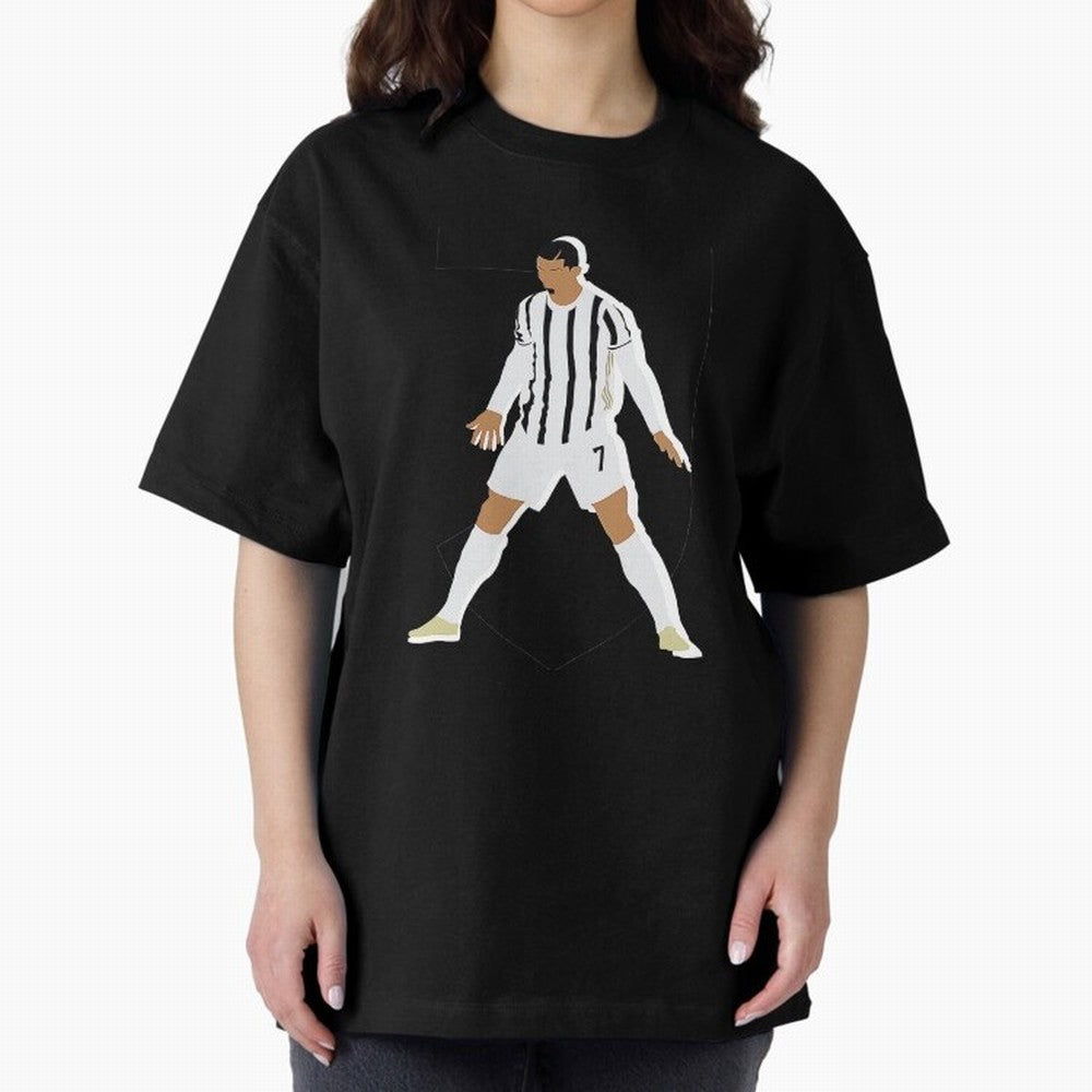 Cristiano Ronaldo Oversized T-Shirt Bring a Vintage Feel to FIFA World Cup 2026 Group Stage for Fans of Cristiano Ronaldo, Haaland and CR7 and France and Portugal, Bringing Vintage Soccer Flavor, Modern Football Stars, National Flags and Final