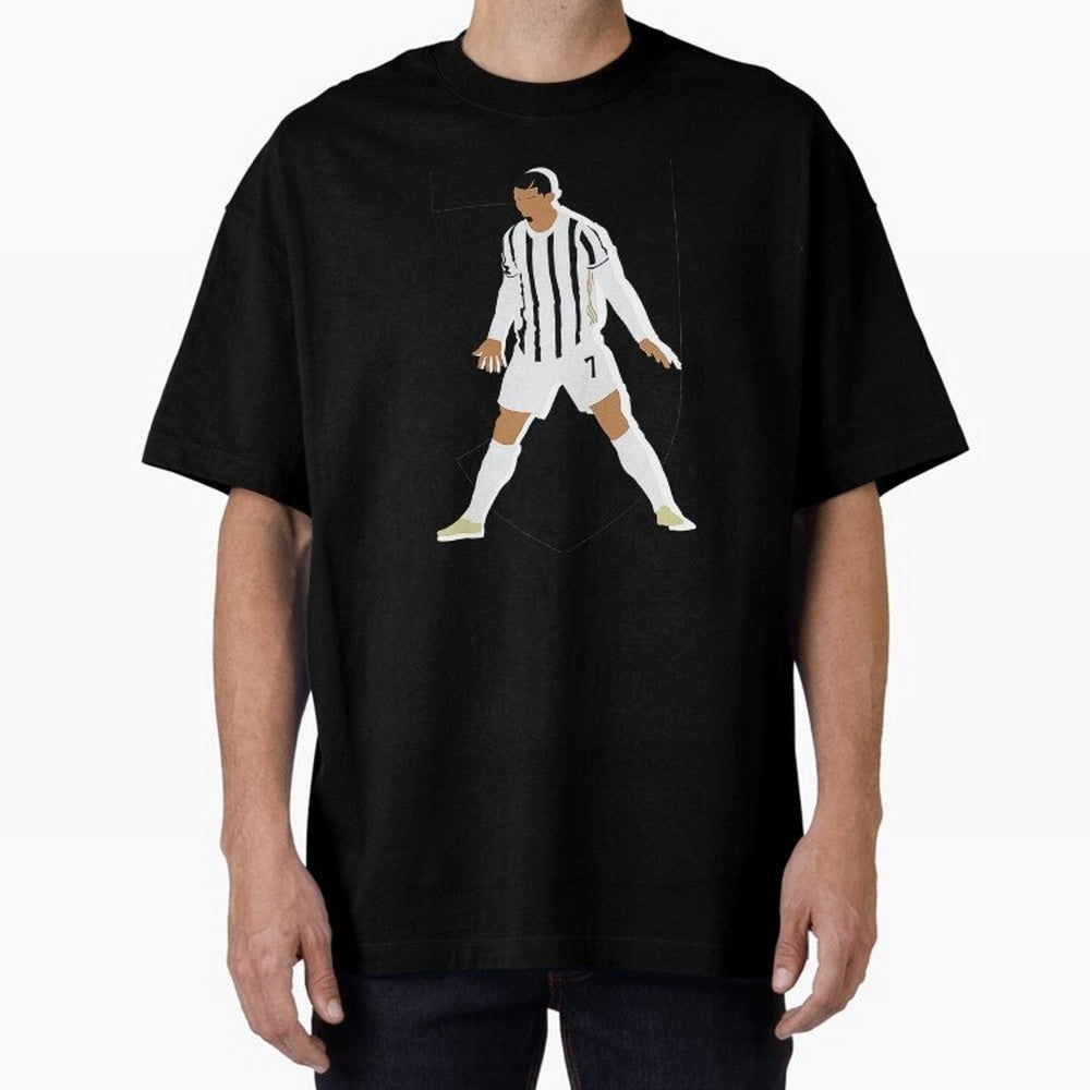 Cristiano Ronaldo Oversized T-Shirt Bring a Vintage Feel to FIFA World Cup 2026 Group Stage for Fans of Cristiano Ronaldo, Haaland and CR7 and France and Portugal, Bringing Vintage Soccer Flavor, Modern Football Stars, National Flags and Final