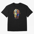 Cristiano Ronaldo And Messi Wpap Art Oversized T-Shirt Celebrate Unforgettable Nights in the FIFA World Cup 2026 Group Stage Journey through Messi, CR7 and Mbappe Highlights, England and Germany Pride, Goal Celebration Energy, Supporter Heritage,