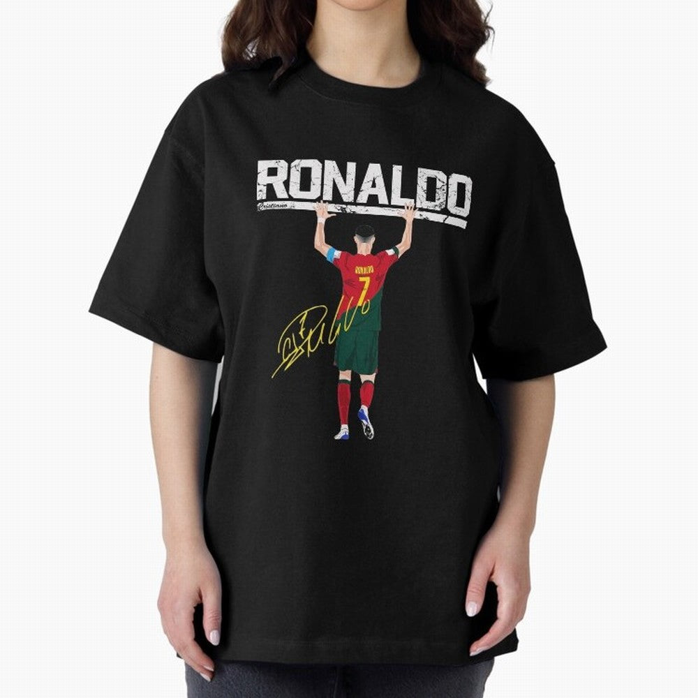 Cristiano Ronaldo Portugal Jersey -The Farewell Oversized T-Shirt Show Passion for the Stars of the FIFA World Cup 2026 Group Stage Journey through Messi and Cristiano Ronaldo Highlights, Argentina, France and Brazil Pride, Worldwide Fan Energy,