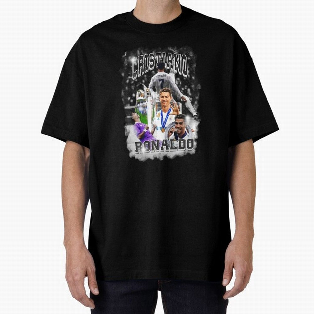 Cristiano Ronaldo Oversized T-Shirt Upgrade Global Football Passion for FIFA World Cup 2026 USA Canada Mexico, Highlighting Cristiano Ronaldo, Haaland and CR7, Argentina, France and Brazil, Football Festival Excitement, Trophy Ambitions, Country