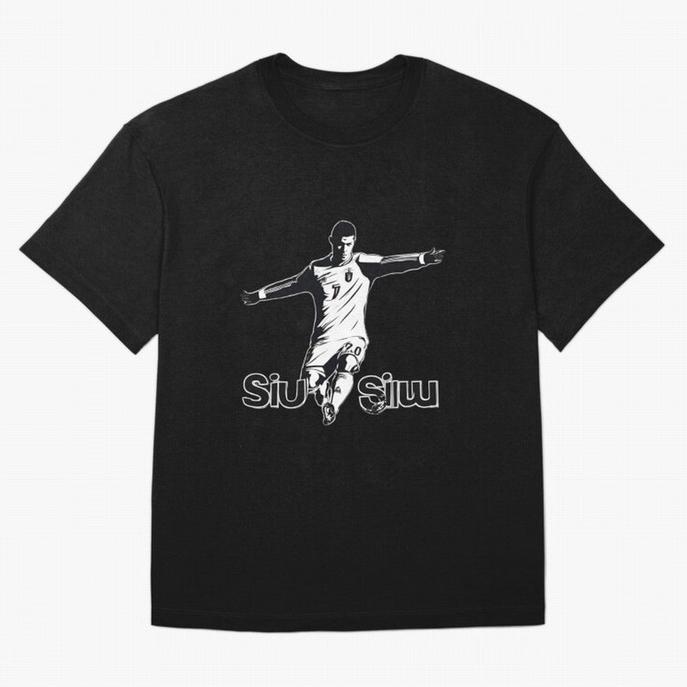 CR7 SIUU Oversized T-Shirt Capture the FIFA World Cup 2026 USA Canada Mexico Journey through Mbappe Highlights, Portugal, Spain and Germany Pride, Championship Spirit, Famous Goals, Roaring Crowds and International Football Unity; Created for Match