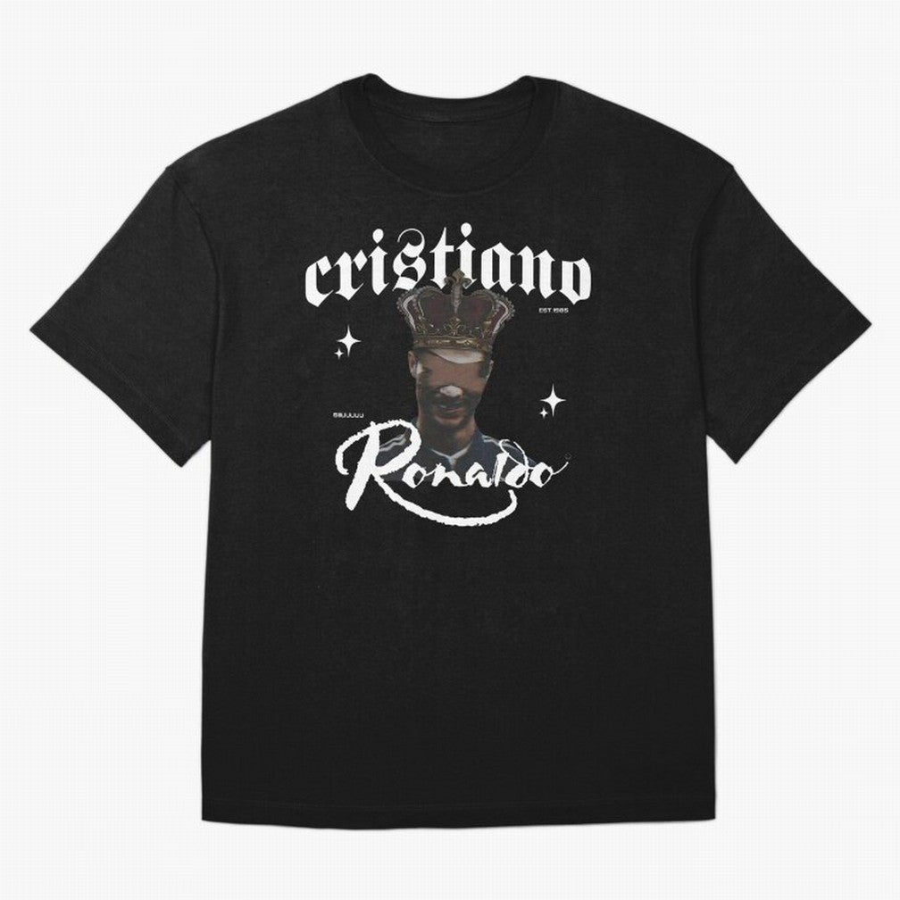 CR7 King edition Oversized T-Shirt Live the Energy of FIFA World Cup 2026 Spirit, Celebrating Spain and Netherlands, Cristiano Ronaldo, Championship Spirit, Famous Goals, Roaring Crowds and International Football Unity; Perfect for Fans,