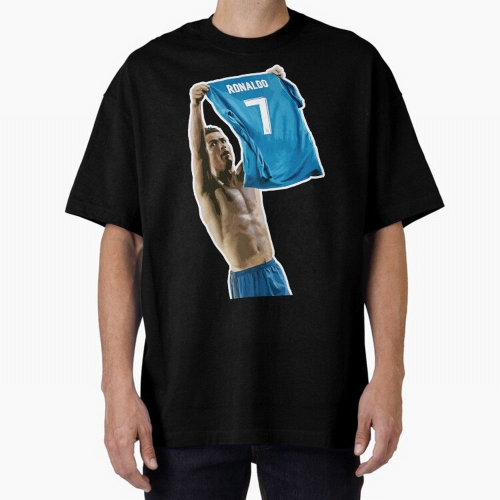 Cristiano Ronaldo Oversized T-Shirt Represent the FIFA World Cup 2026 USA Canada Mexico Journey through Cristiano Ronaldo Highlights, Argentina and Brazil Pride, Goal Celebration Energy, Supporter Heritage, Football Icons and Worldwide Tournament
