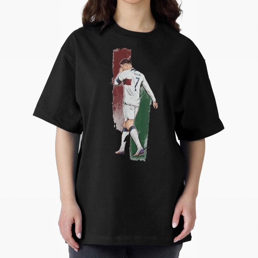 Ronaldo Crying World Cup 2022 Oversized T-Shirt Support the Legends of FIFA World Cup 2026 with Messi, Neymar and Mbappe, Netherlands Energy, Stadium Chants, National Pride, Trophy Dreams and Unforgettable Football Memories; Made for Die Hard