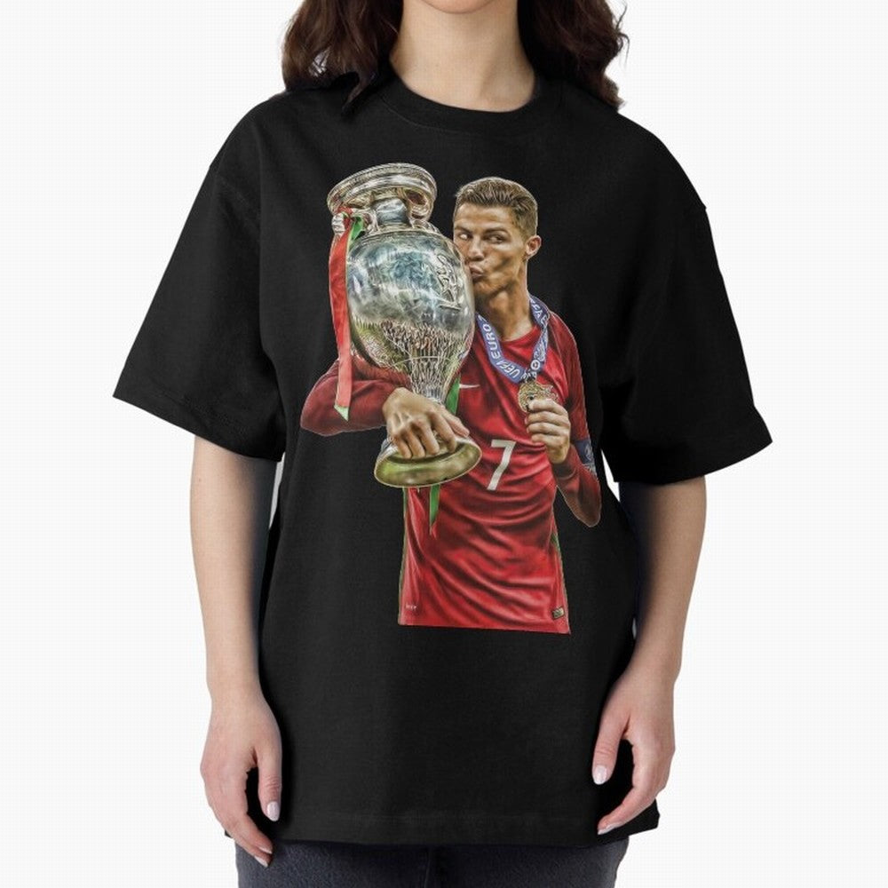 cristiano ronaldo Oversized T-Shirt Join the Global Buzz around the FIFA World Cup 2026 Journey through Haaland Highlights, Brazil, Portugal and Argentina Pride, Vintage Soccer Flavor, Modern Football Stars, National Flags and Final Night Emotion;