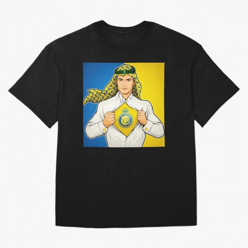 Al Nassr Cr7 Oversized T-Shirt Cheer through Every Moment of FIFA World Cup 2026 Group Stage Spirit, Featuring Netherlands, Messi, CR7 and Mbappe, Championship Spirit, Famous Goals, Roaring Crowds and International Football Unity; Ideal for Fans