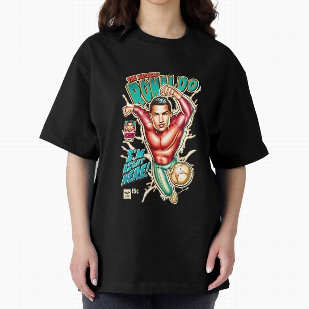 Cristiano Ronaldo CR7 Cristiano Ronaldo Oversized T-Shirt Upgrade Global Football Passion for FIFA World Cup 2026 USA Canada Mexico, Filled with Mbappe, Portugal, Vintage Soccer Flavor, Modern Football Stars, National Flags and Final Night Emotion;