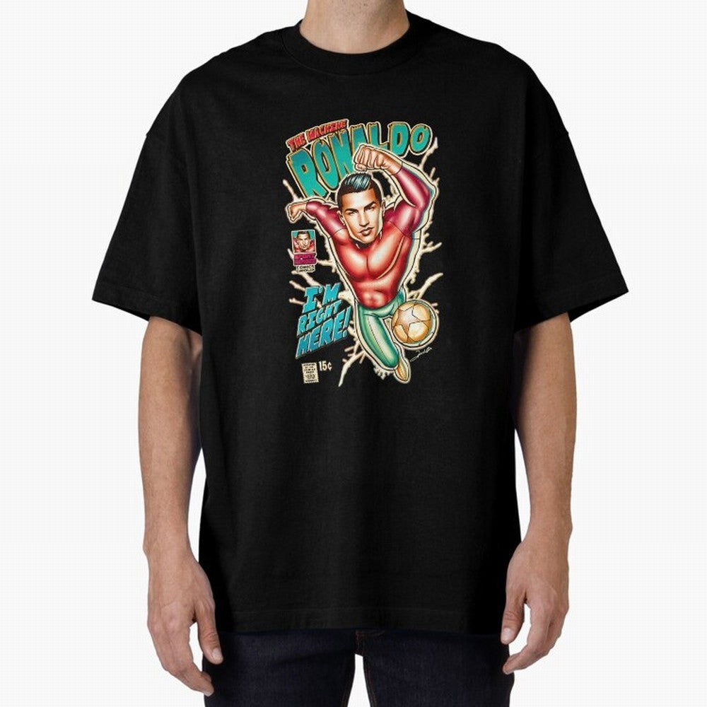 Cristiano Ronaldo CR7 Cristiano Ronaldo Oversized T-Shirt Upgrade Global Football Passion for FIFA World Cup 2026 USA Canada Mexico, Filled with Mbappe, Portugal, Vintage Soccer Flavor, Modern Football Stars, National Flags and Final Night Emotion;