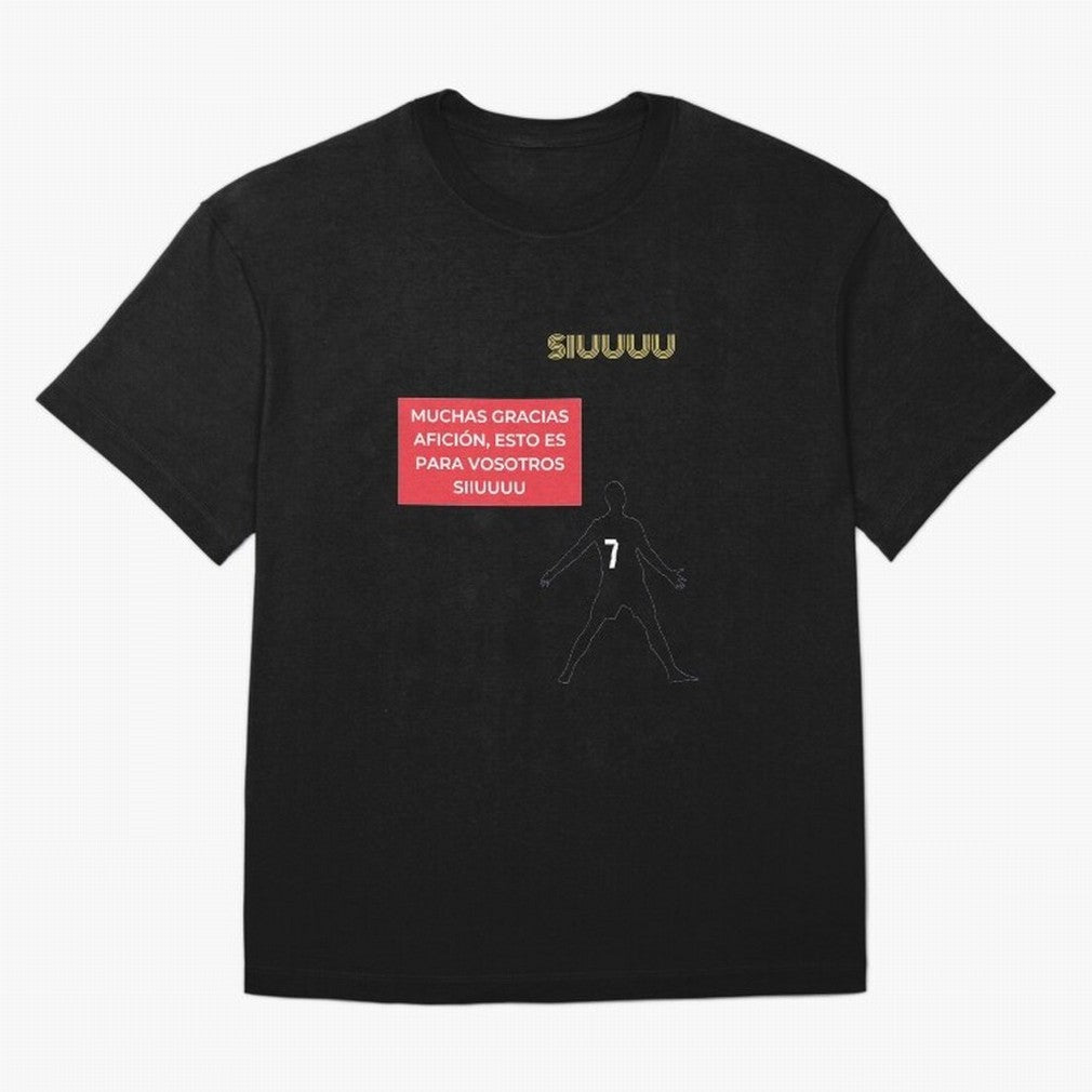 SIUUU CR7 Oversized T-Shirt Fuel Your Fan Pride for FIFA World Cup 2026 Group Stage for Fans of Messi, Neymar and Mbappe and Netherlands, Bringing Match Day Excitement, Supporter Culture, Golden Goals and Global Football Passion; Great for Watch