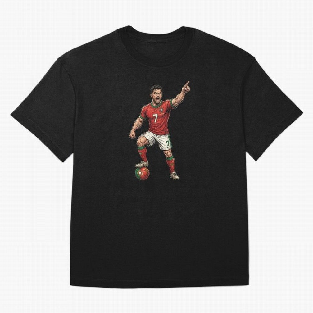 The ultimate soccer player | anime style Oversized T-Shirt Show Fan Pride Across Global Football Passion for FIFA World Cup 2026, Celebrating Neymar, Haaland and Cristiano Ronaldo, Portugal, Spain and Germany, Game Day Rituals, Football Legends,
